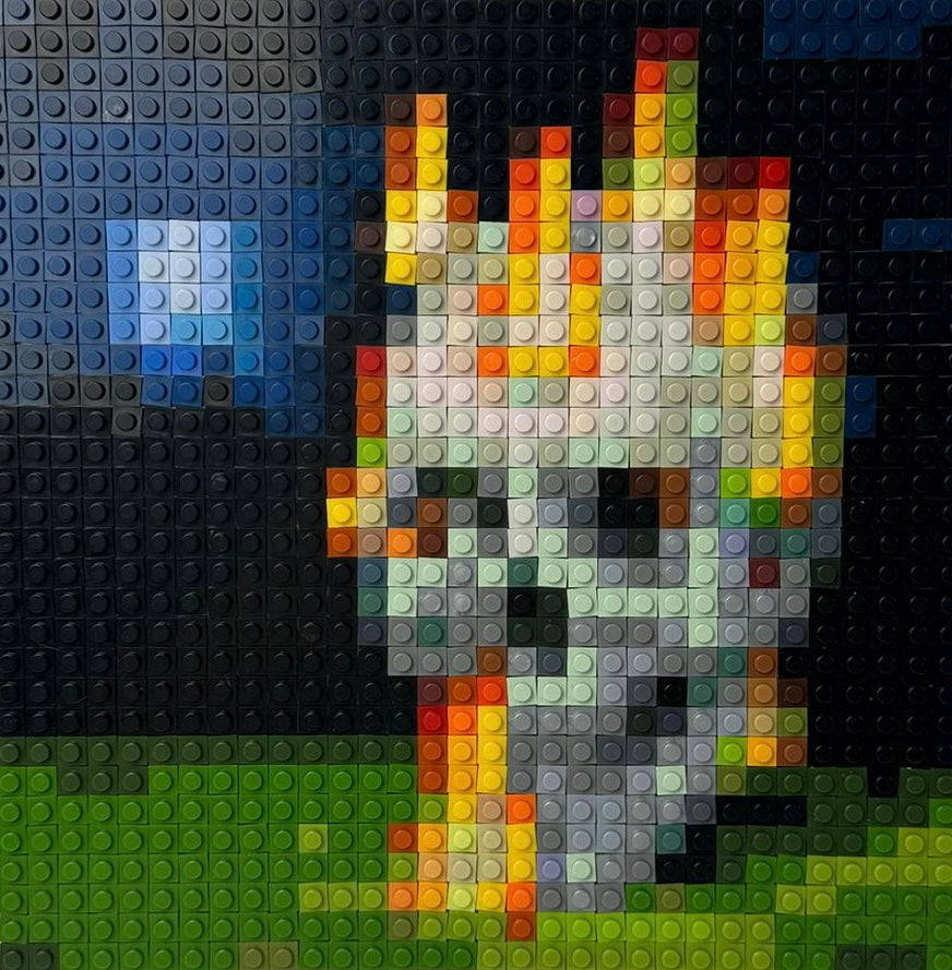 Pixelated Brick Art